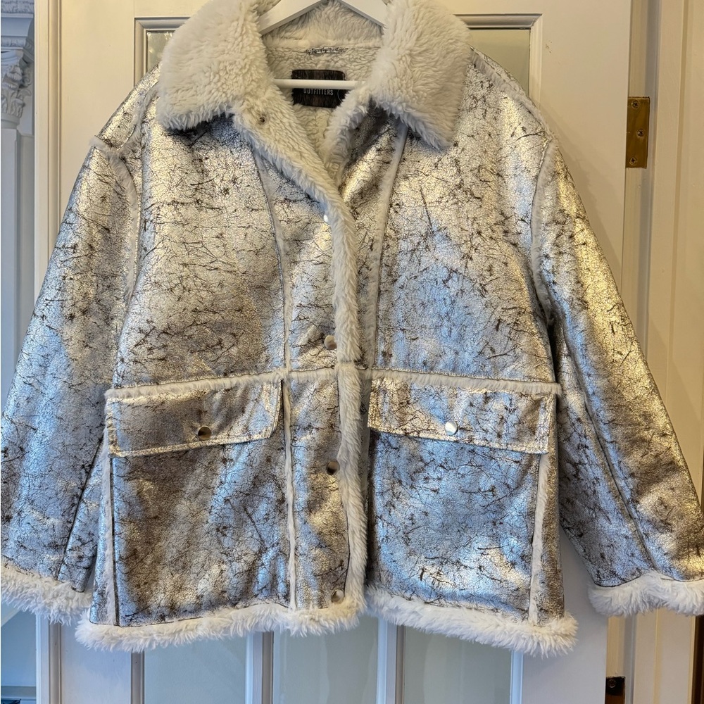 Urban Outfitters silver jacket.